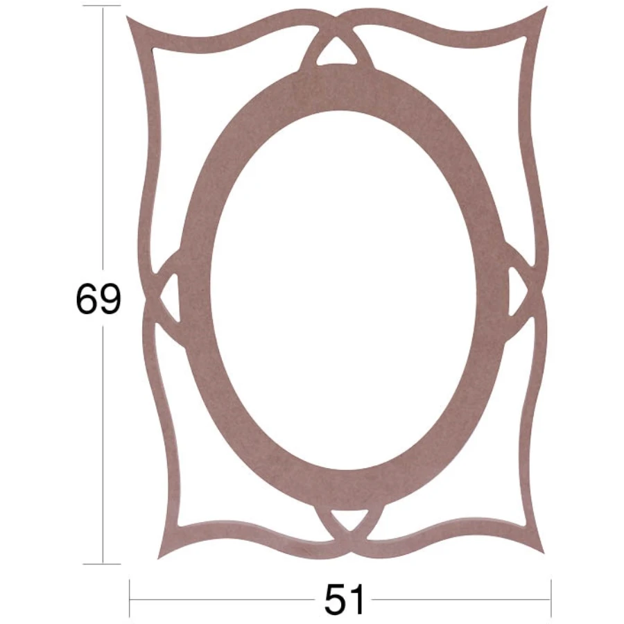 AY118 Mirror Frame, Unpainted Raw Wood Frame