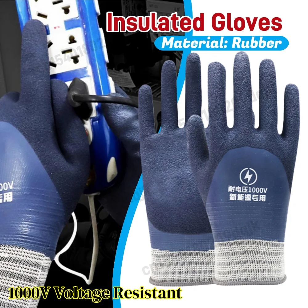 Electrician Insulating Gloves Withstanding Voltage 1000V Rubber Insulation Glove For Electrical Maintenance,Home,Construction