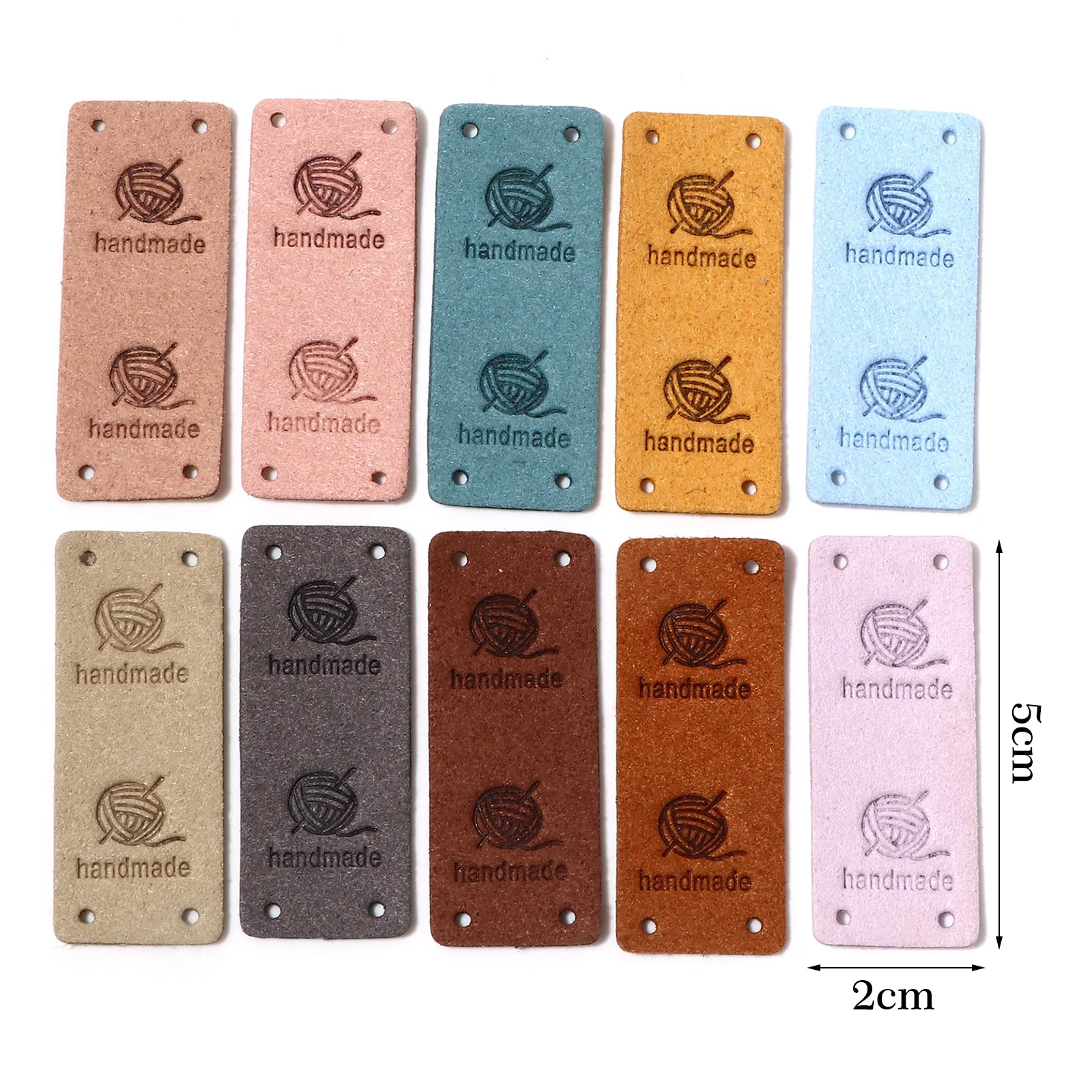 10 PCs PU Leather Label Tags Rectangle \