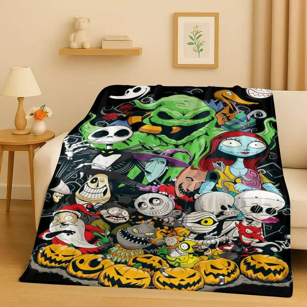 سانريو كابوس قبل عيد الميلاد الكرتون جاك الفانيلا بطانية، فائقة النعومة أفخم رمي للمنزل غرفة نوم غطاء أريكة تتحول لسرير مكتب #3