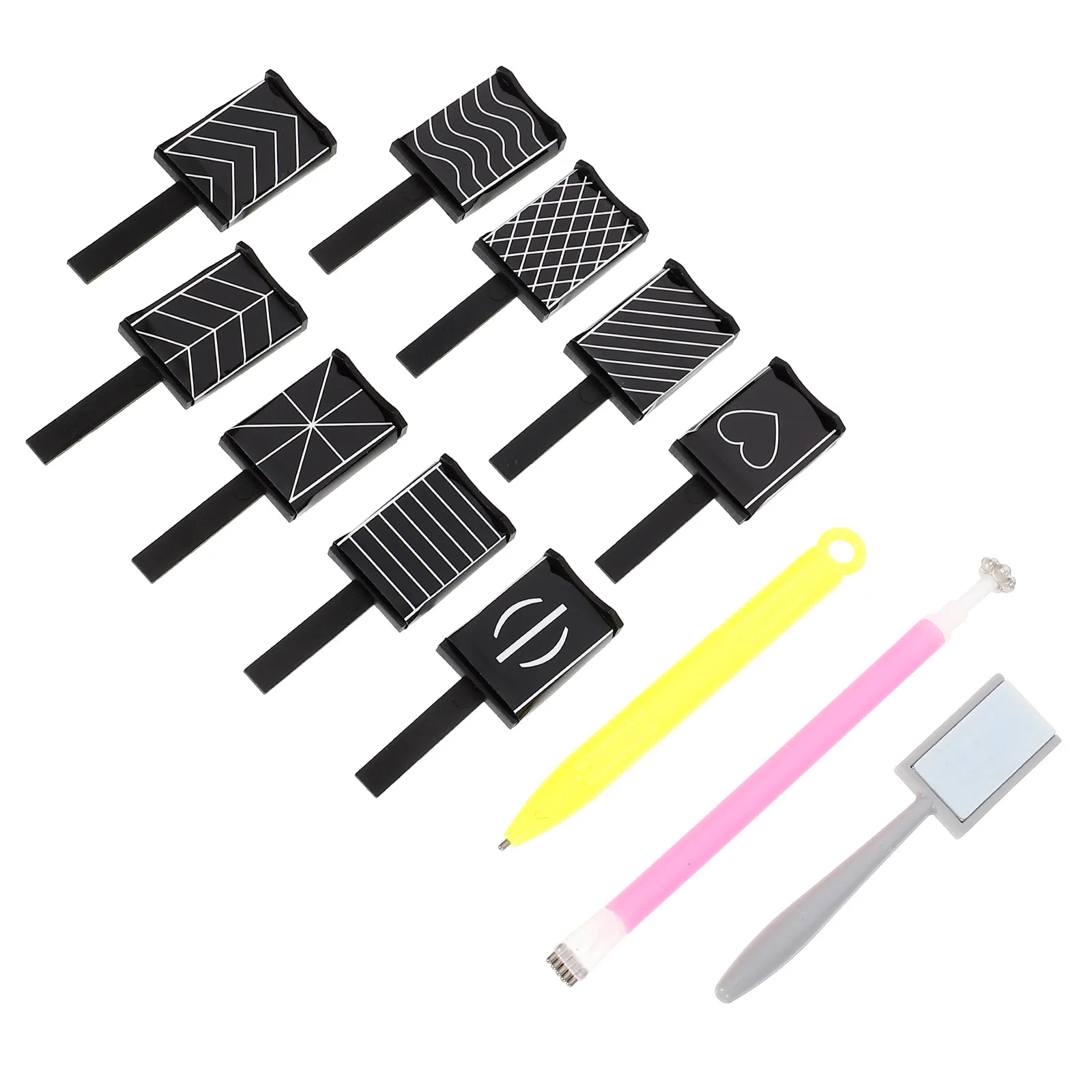 

12 Manicure Magnetic Tools Cat Eye Nail Magnet Set Double Head Wand for Nails Polish Supplies Sticks Professional Use