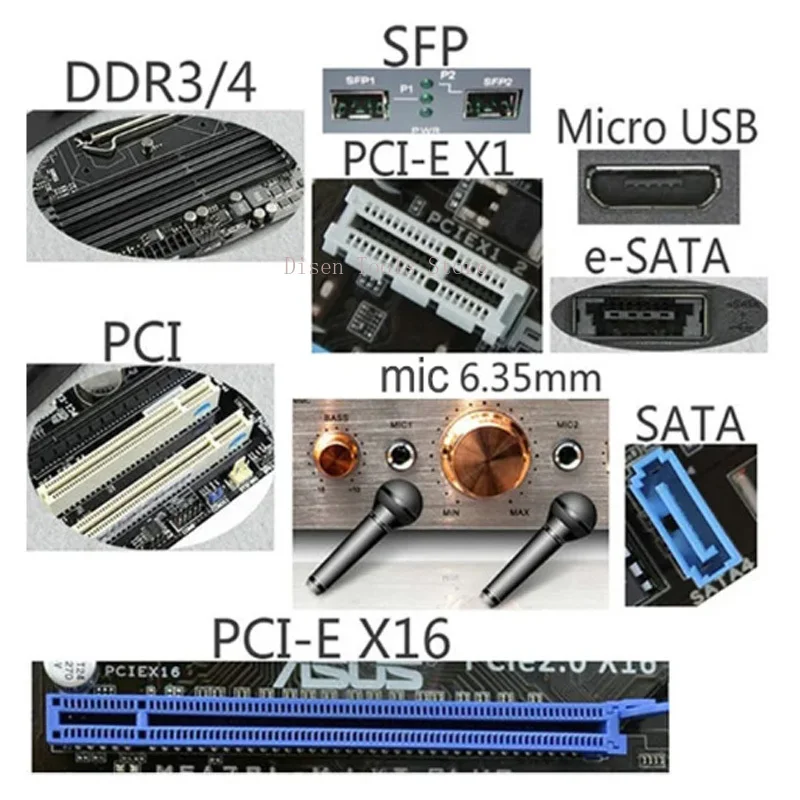 Computer Laptop Silicone Plugs Anti-Dust Cap PCI-E Sound Card SATA Anti-static COM Dustproof Silicone Dustproof Plug Cover