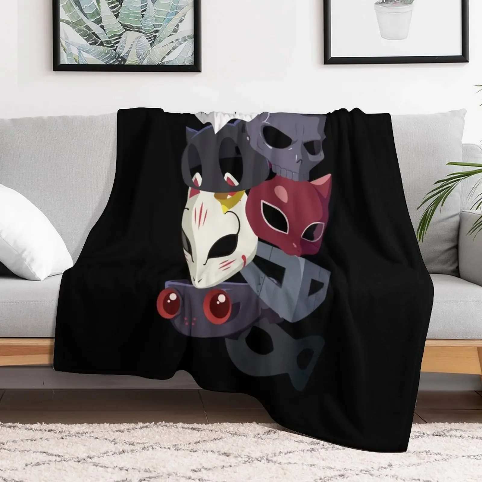 Thieves Masks Throw Blanket Baby cosplay anime Picnic Soft Plaid Blankets