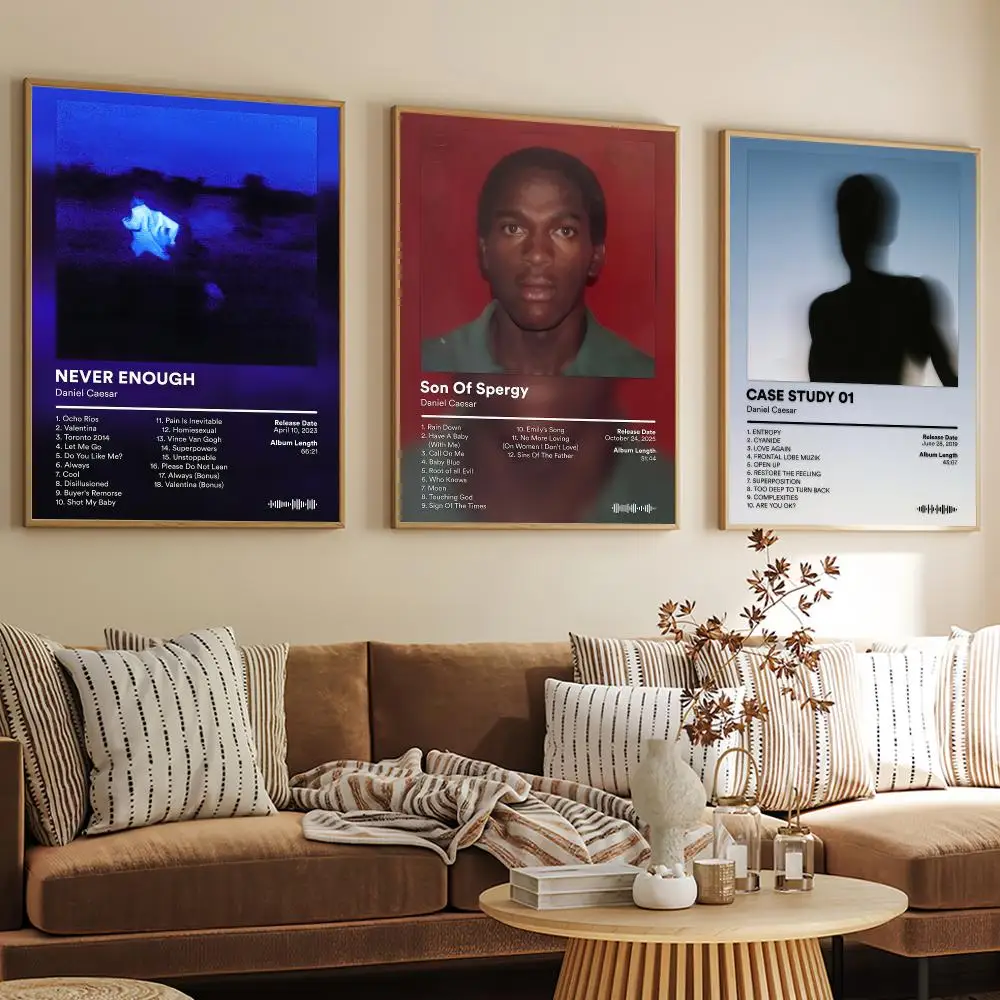 Canadian Singer Daniel Caesar Poster Decorative Wall Art Mural Stickers Home Decor Gift for Living Room & Hallway