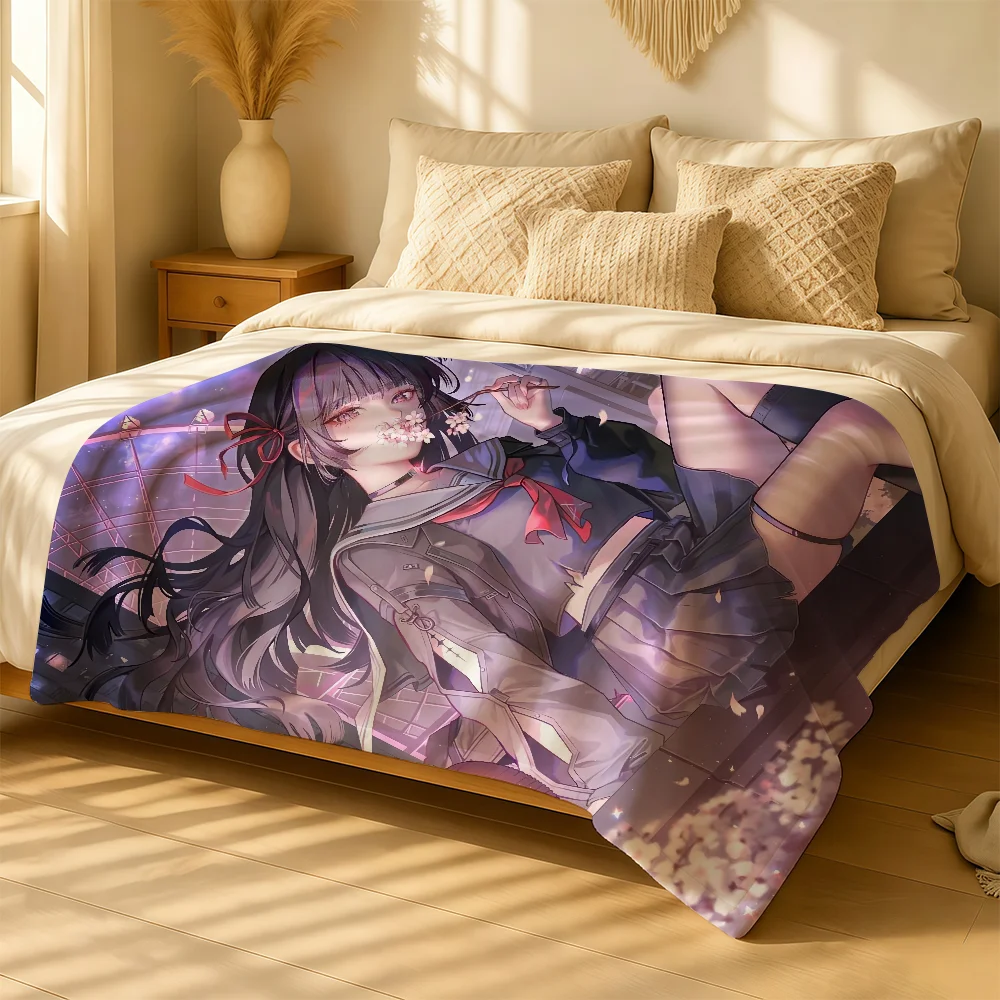 Wuthering Waves Chisa Blanket For Soft Warm Knee For Bedroom Living Room Bed Sofa Camping Picnic Office Gift