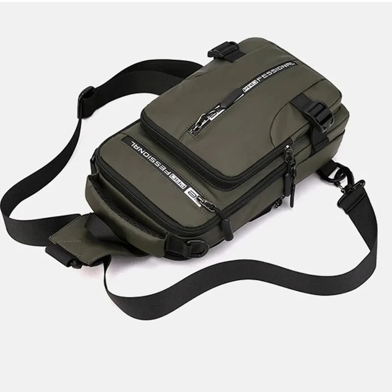 Multifunction Crossbody Bag Men Anti-theft Shoulder Messenger Bags Male Waterproof Charging USB Casual