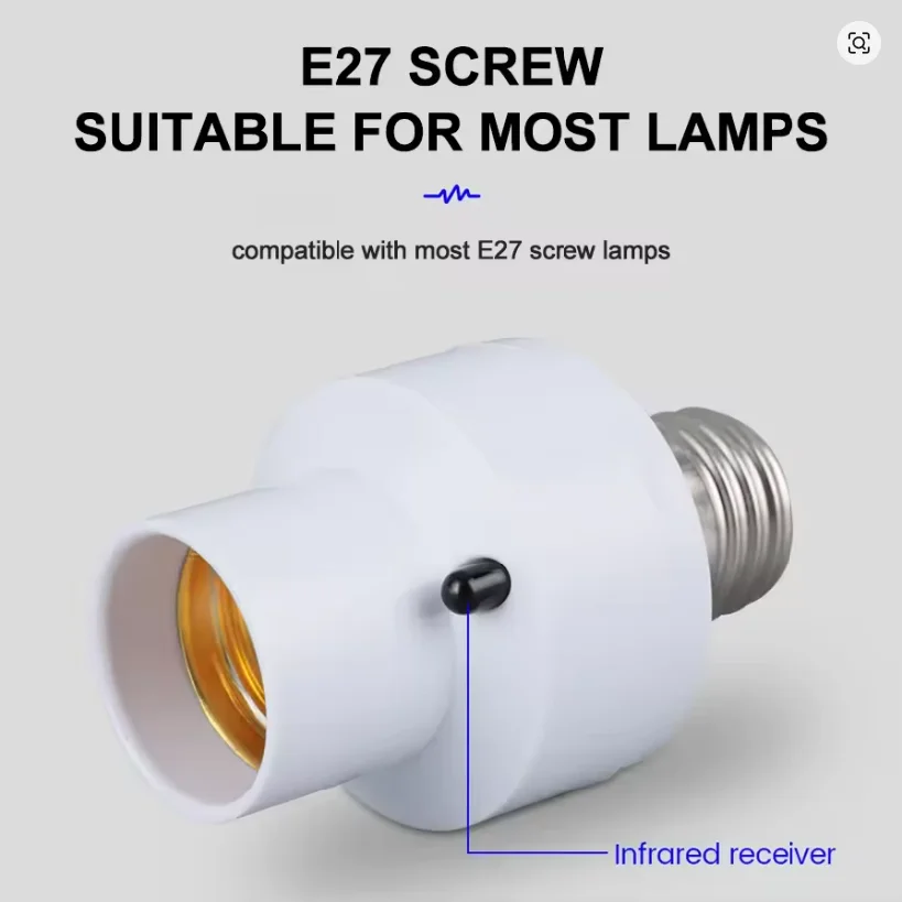 الذكية الأشعة تحت الحمراء للتحكم عن بعد LED امفولدر AC85-265V العالمي الموقت E27 لمبة المقبس سهلة التركيب للمنزل الممر المرآب #3