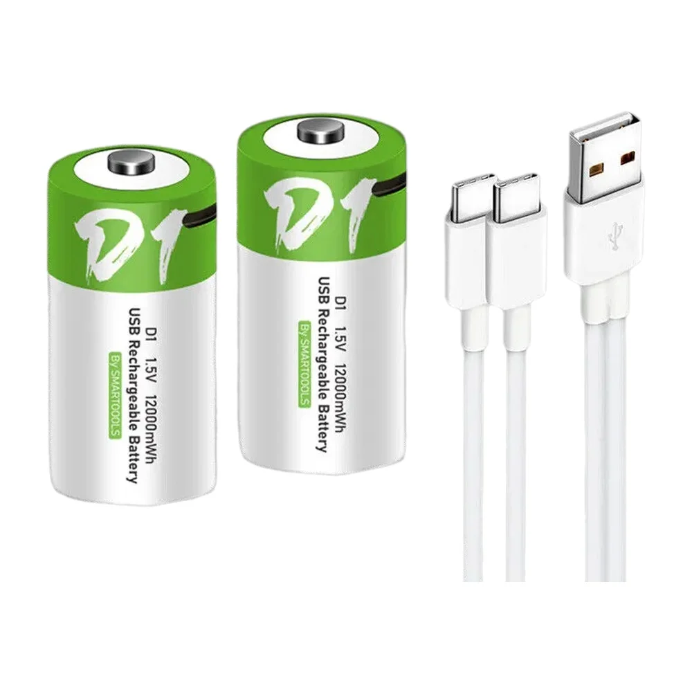 Nowy 1 #   Akumulatory USB 12000mWh rozmiaru D LR20 Li-ion 1,5V z kablem typu C do urządzeń gazowych Kuchenka gazowa na skroplony gaz — zdjęcie produktu 6
