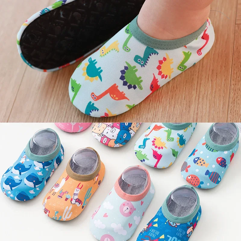 Children Swimming Surf Sports Sneakers Summer Boy Girl Non-Slip Aqua Swim Socks Baby Kids Cartoon Animal Pool Beach Water Shoes