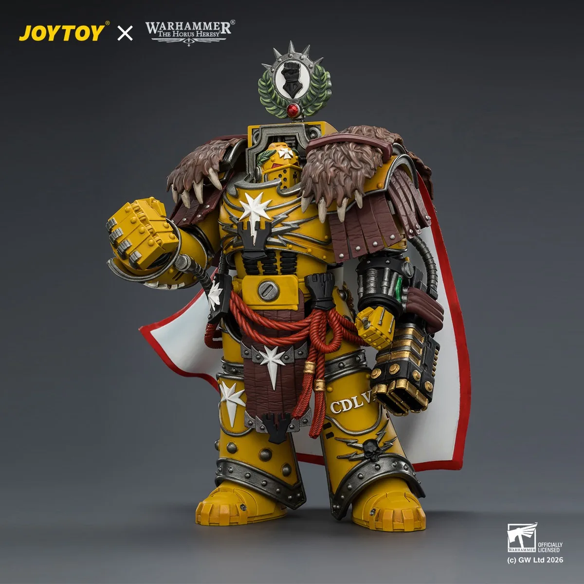 【Accessoires】Joytoy Imperial Fists Lord Castellan Evander Garrius, le tyran de Cthonia avec le Subjugator et l'Incineratus