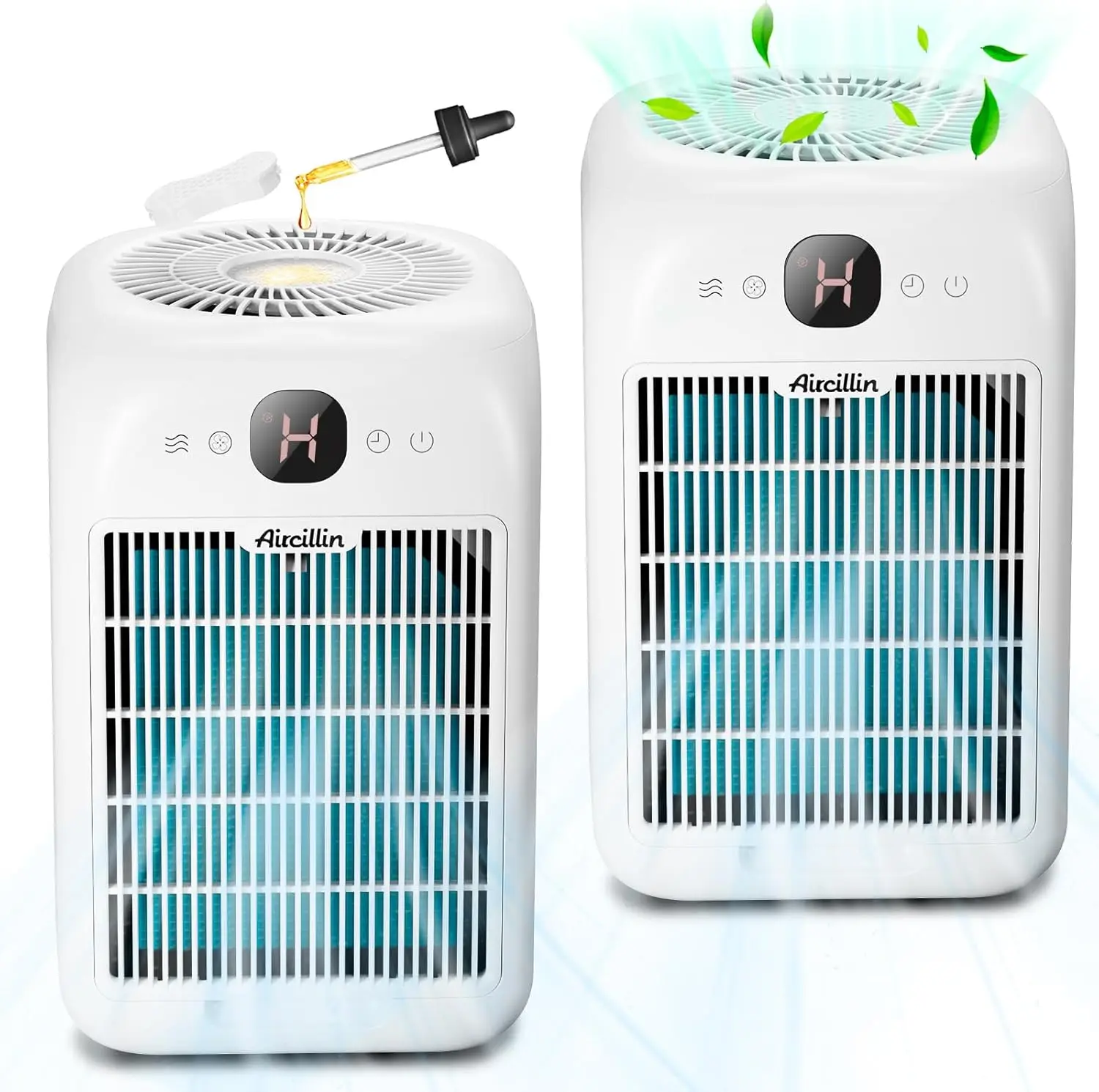 

2-Pack Air Purifiers for Home, 908 Sq Ft Coverage, HEPA Filter, Sleep Mode, Aromatherapy