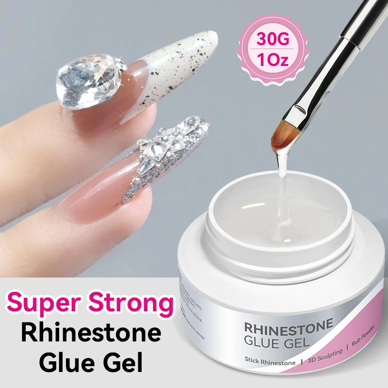 

BORN PRETTY 30 г Клей-гель-лак со стразами Суперсильный клей 5 в 1 3D Скульптурный без протирания Верхнее покрытие Стойкий лак для маникюра