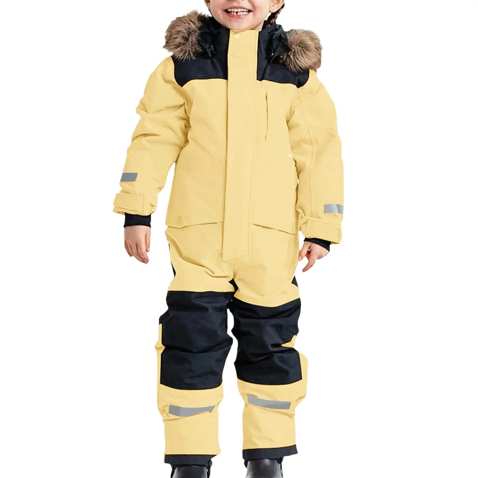 Neuer Winter-Outdoor-Kinder-Skianzug, Kälte- und winddicht, verdickter warmer leuchtender Skianzug für Männer und Frauen. – Detail 6