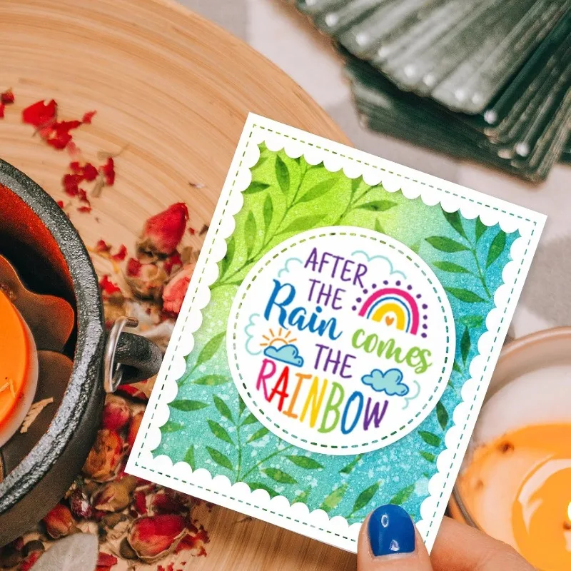 1 pc Weather Greeting Text Clear Stamps for Card Making Greetings Sun Rainbow Sentiment Word Transparent Silicone Stamps