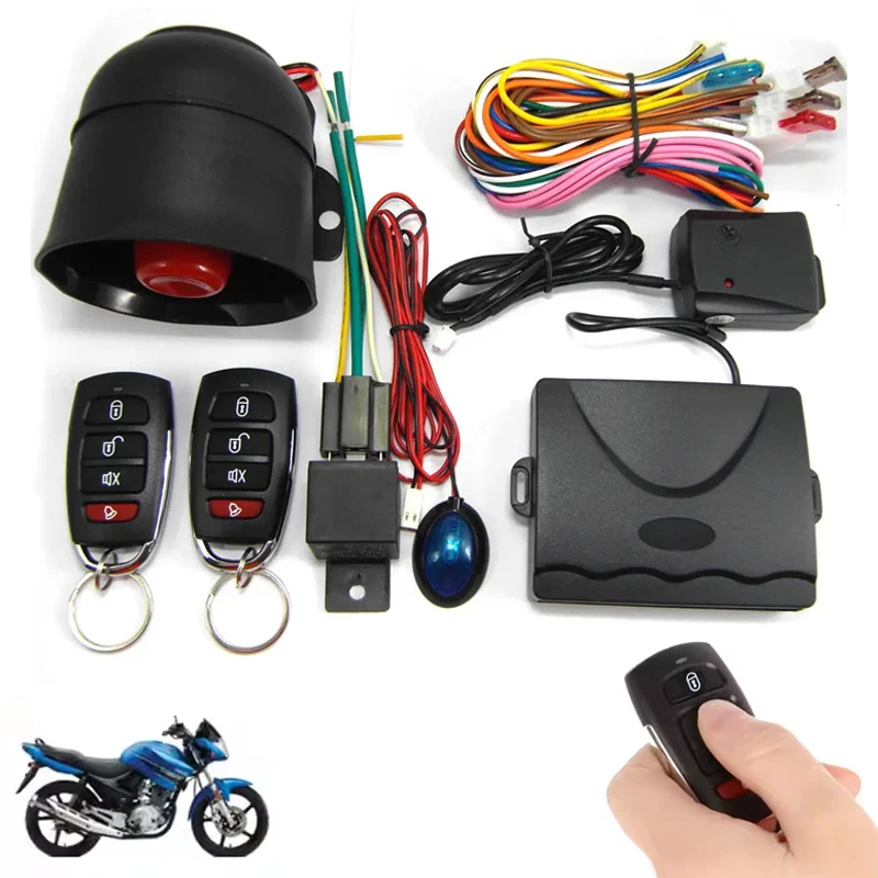 

Universal Anti-theft essential Car Vehicle Security System Burglar Alarm Protection Anti-theft System 2 Remote with Siren Wiring