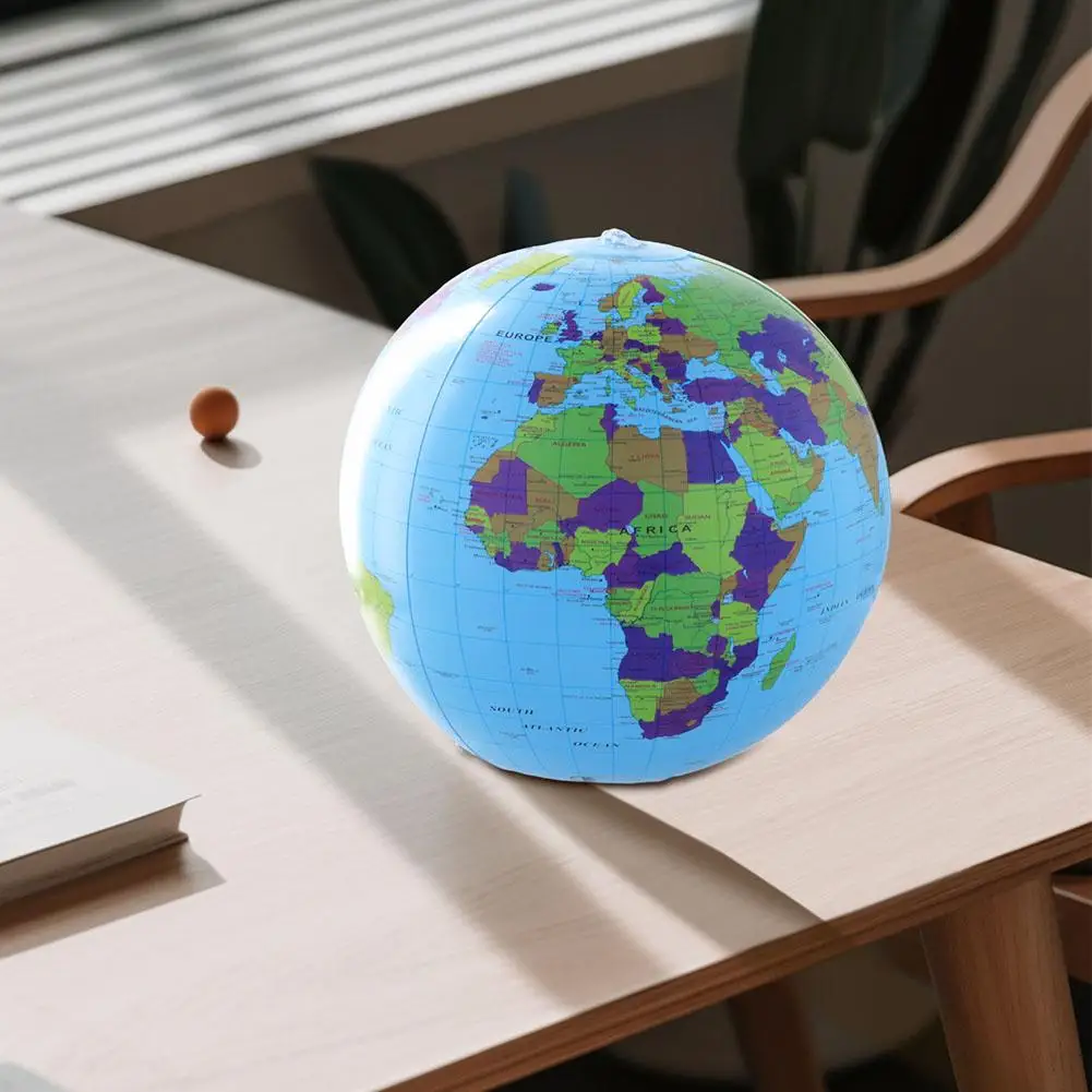 Aufblasbarer Globus, Strandball, Spielzeug, 12/16 Zoll Karte, pädagogischer Geographie-Lehrballon für Kinder und Erwachsene, kreatives Geschenk – Detail 8
