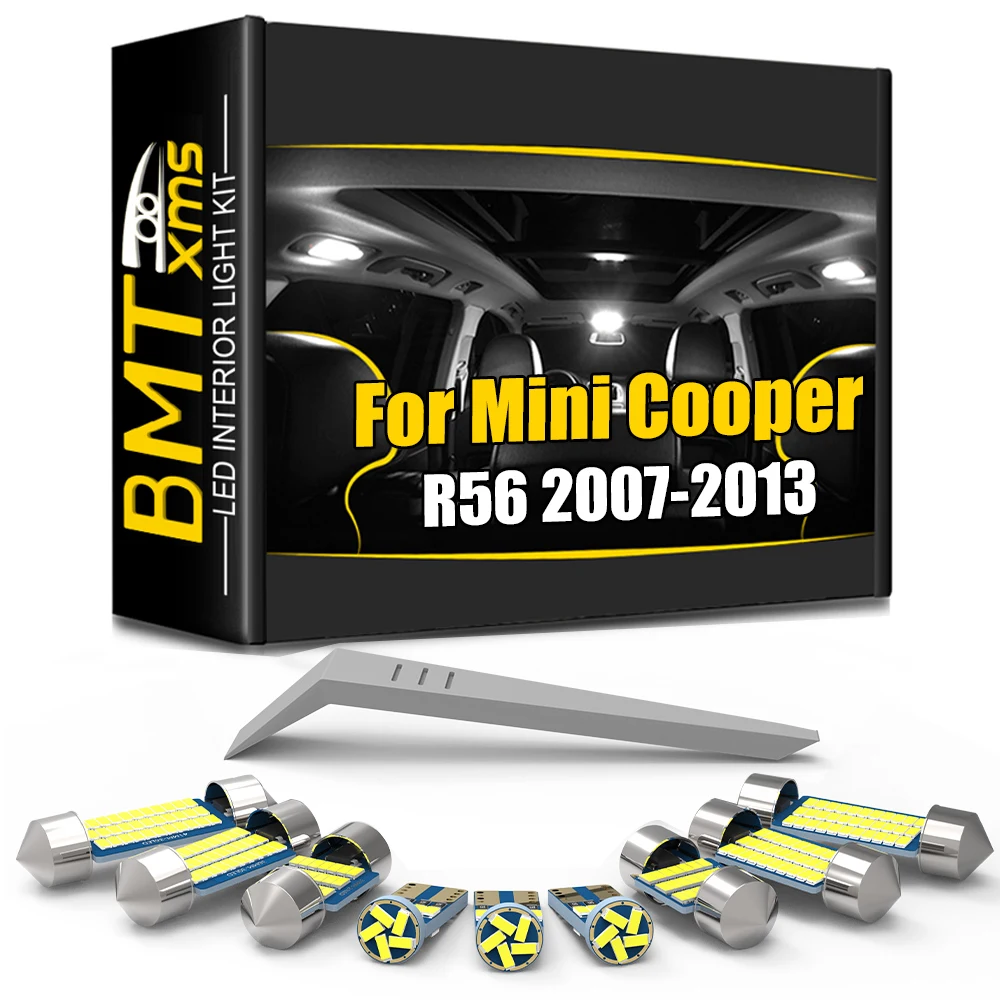 

BMTxms Canbus LED Interior Lights Kit For Mini Cooper R56 2007 2008 2009 2010 2011 2012 2013 Dome Trunk Indoor Lamp Accessories