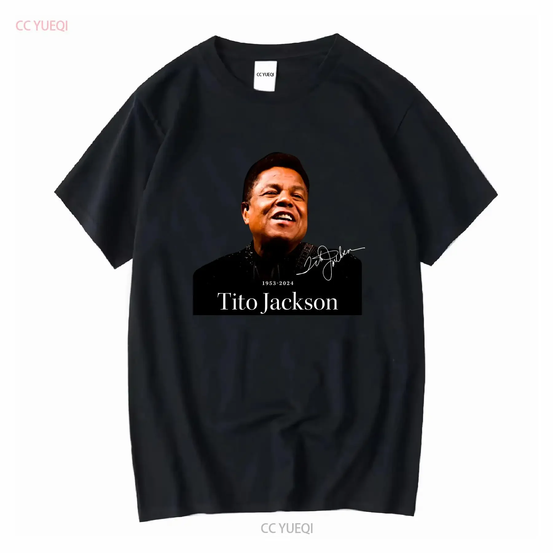 

Футболка Tito Jackson 1953 2024 The 5 For Fan от S до 5XL TMB3176, винтажная потертая мужская футболка унисекс, повседневная, растянутая, дышащая, универсальная