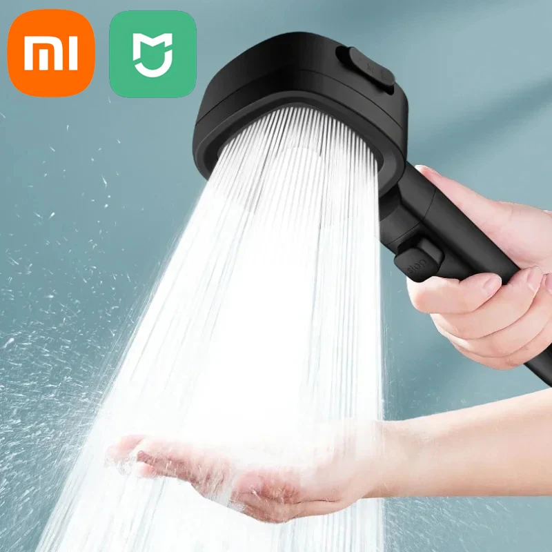 Xiaomi Mijia Shower Booster Showerhead Powerful Booster 3-modes Adjustable Shower Head Bathroom Water Head Rain Home Shower Set