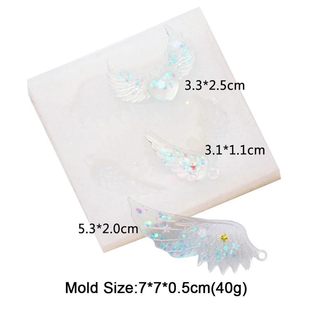 Engel Serie Fondant Silikonform Amor Flügel Modell Zucker Cupcake Schokolade Backen Kuchen Werkzeuge handgemachte Ton Harz machen Form – Detail 3