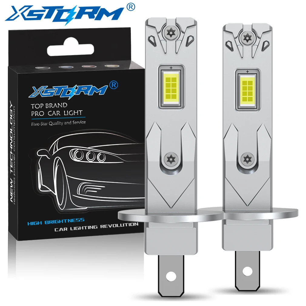 XSTORM H1 LED-Scheinwerfer Canbus 120W 20000LM LED H1 Nebelscheinwerfer 6000K Auto-Scheinwerfer Auto-Dioden-Nebellampe 12V Weiße Lampen