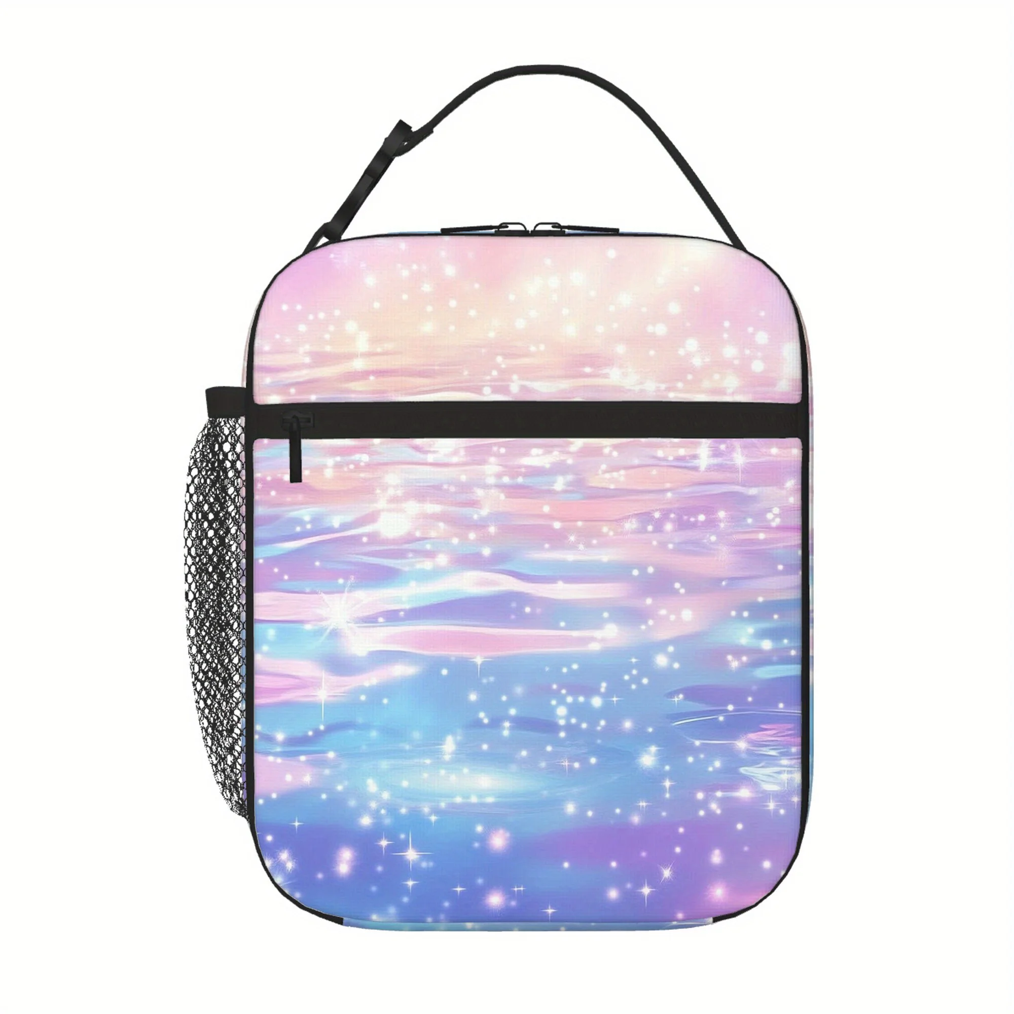 Pastel Pink to Blue Gradient Thermal Insulated Bag Portable Thermal Bag for Home, Office, Restaurants, Travel