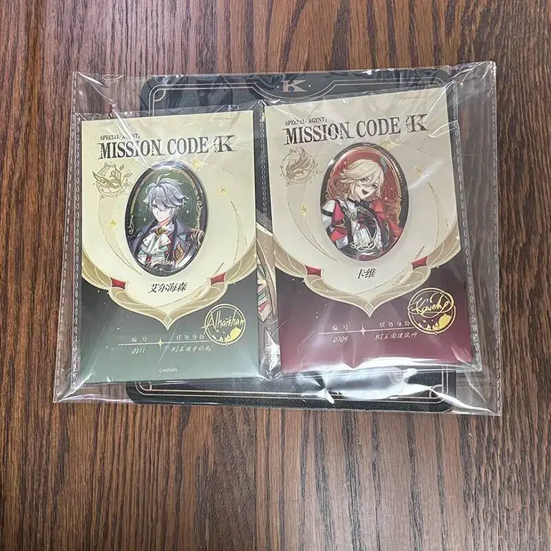 لعبة أنيمي لعبة أنيمي جينشين إمباكت الرسمية ميرش ميهويو الأصلية الأصلية LD Lyney Lynette Alhaitham Kaveh شارة أكريليك Sta