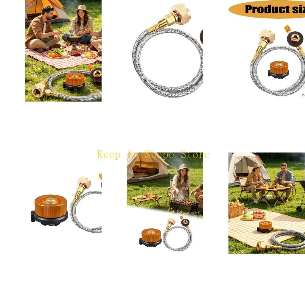 U1JC Butanes Gas Adapter Cooking Picnics Camping Equipment Accessory Outdoor Camp Stove Gas Adapter Split Stove Converter
