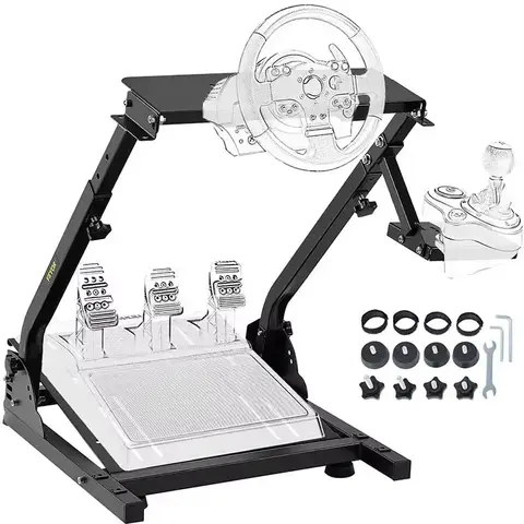 Vevor suporte de volante de corrida, altura ajustável para logitech g25 g27 g29 g920, suporte de roda, simulador de corrida de jogos, direção
