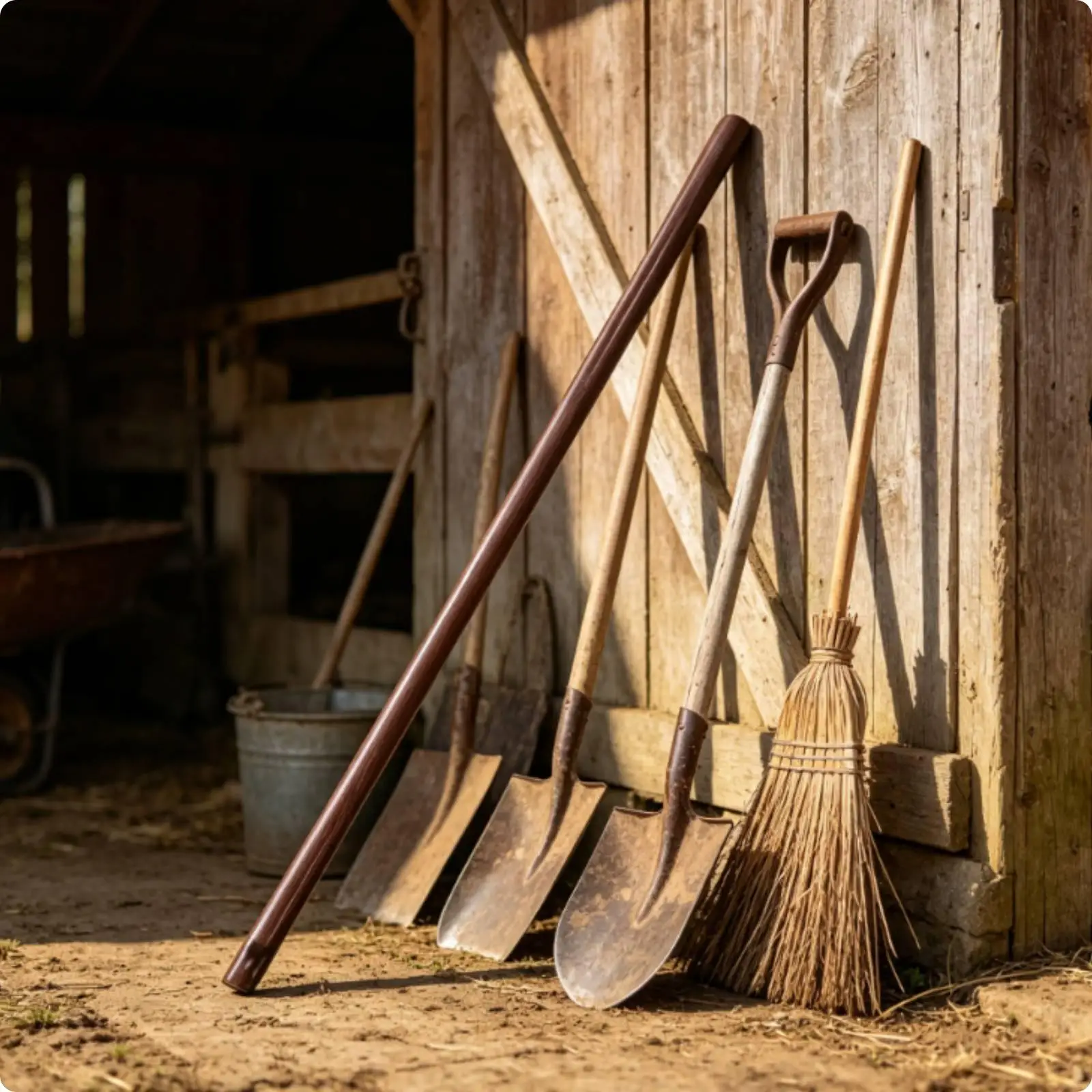 Yard Maintenance Farm Scraper Implement with Sturdy Manganese Steel Blade for Livestock Area Cleaning