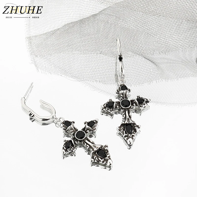 

The Cross-shaped Earrings In The Gothic Y2K Style Are Perfect For Women's Jewelry Accessories And Party Gifts