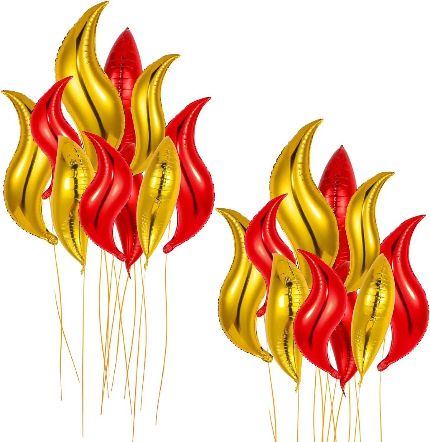 16 pcs Fire Balloon Firefighter Birthday Party Decorations  Fake Campfire  Hunting Fireman Party Supplies