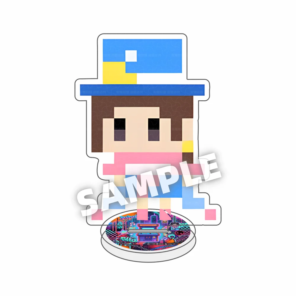 10cm Ace Attorney Pixel Style Acrylic Stand Phoenix Wright Maya Fey Miles Edgeworth Cute Game Desktop Ornament keychain