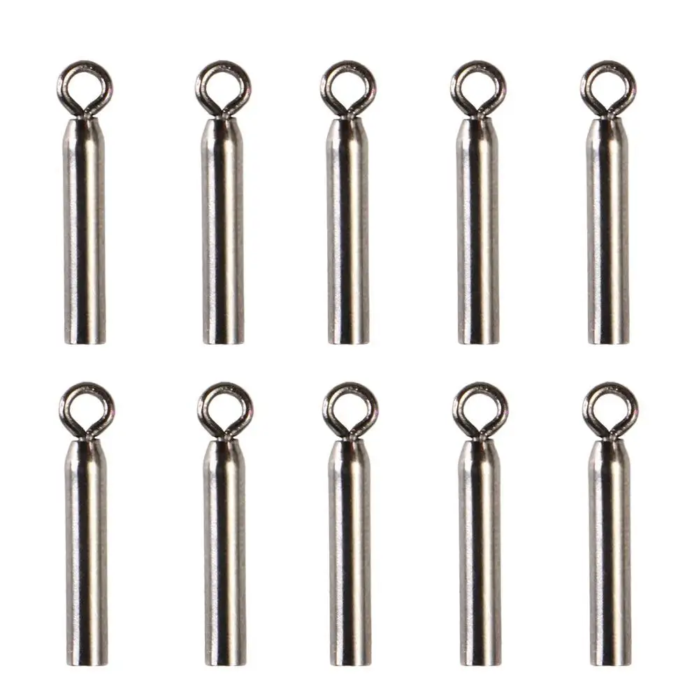 

10pcs 360 Degree Straight Floats Connector Straight Type Stainless Steel Fishing Floats Holders Wear Resistance Swivel