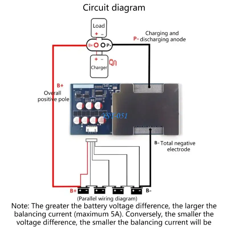 E15A Advanced 4S LiFePO4 Board Battery Management System Featuring 3.65V Overcharge Cut Off And Metal Housing