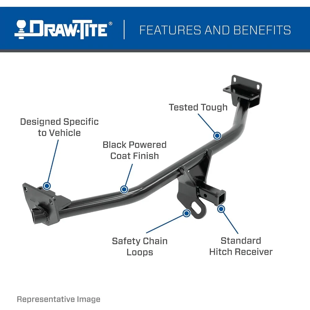 Прицепный сцеп Draw-Tite 36601, 1,25-дюймовый приемник, черный, совместимый с Mazda CX-5 2013-2021 гг.