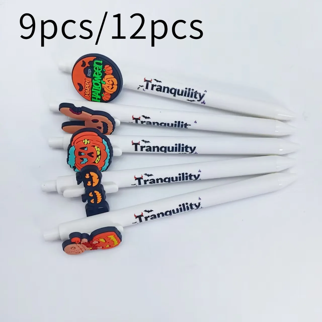 9 قطعة/12 قطعة سلسلة رعب الهالوين الإبداعية طالب توقيع التعلم أقلام حبر جاف مجموعة هدايا