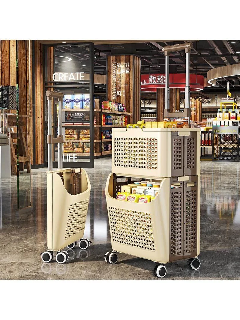 portable-plastic-double-layer-hand-push-cart-foldable-shopping-cart-vegetable-buying-car-home-use-convenient-pull-rod-trailer