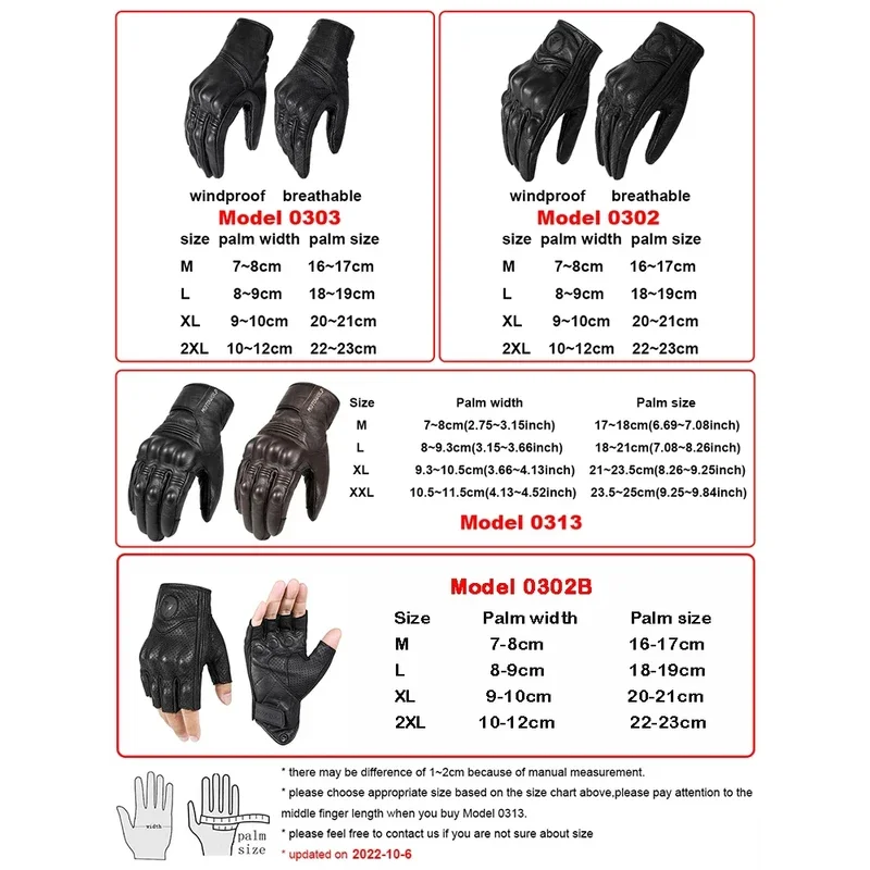 Leather Riding Motorcycle Gloves Waterproof Windproof Winter Warm Summer Breathable Touch Operate Guantes Moto Fist Palm Protect