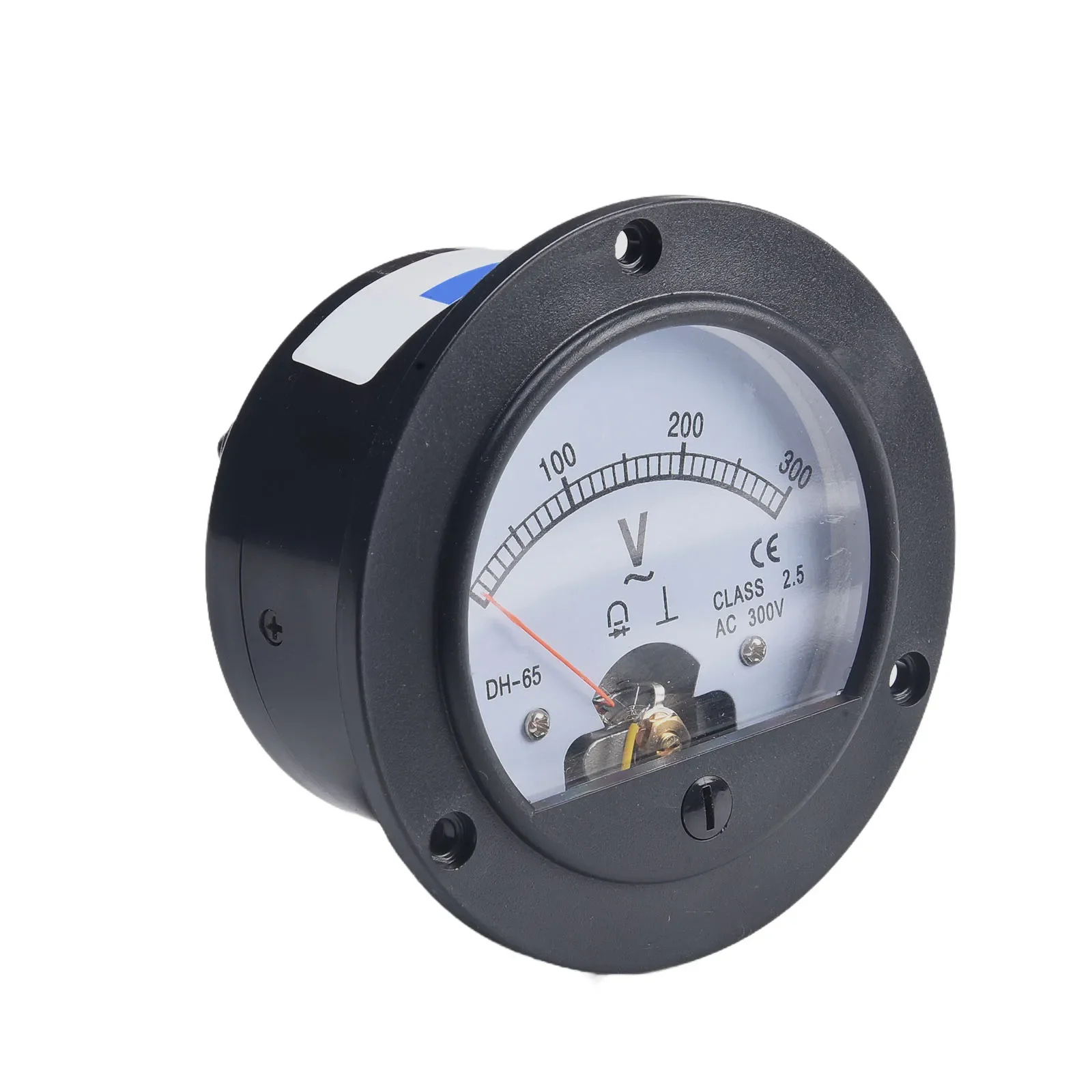 1pcs DH-65 Pointer Type AC Ammeter Analog Ammeter Round Panel Meter Voltage Meter 50/60Hz 0V-300V Diameter 82.5mm