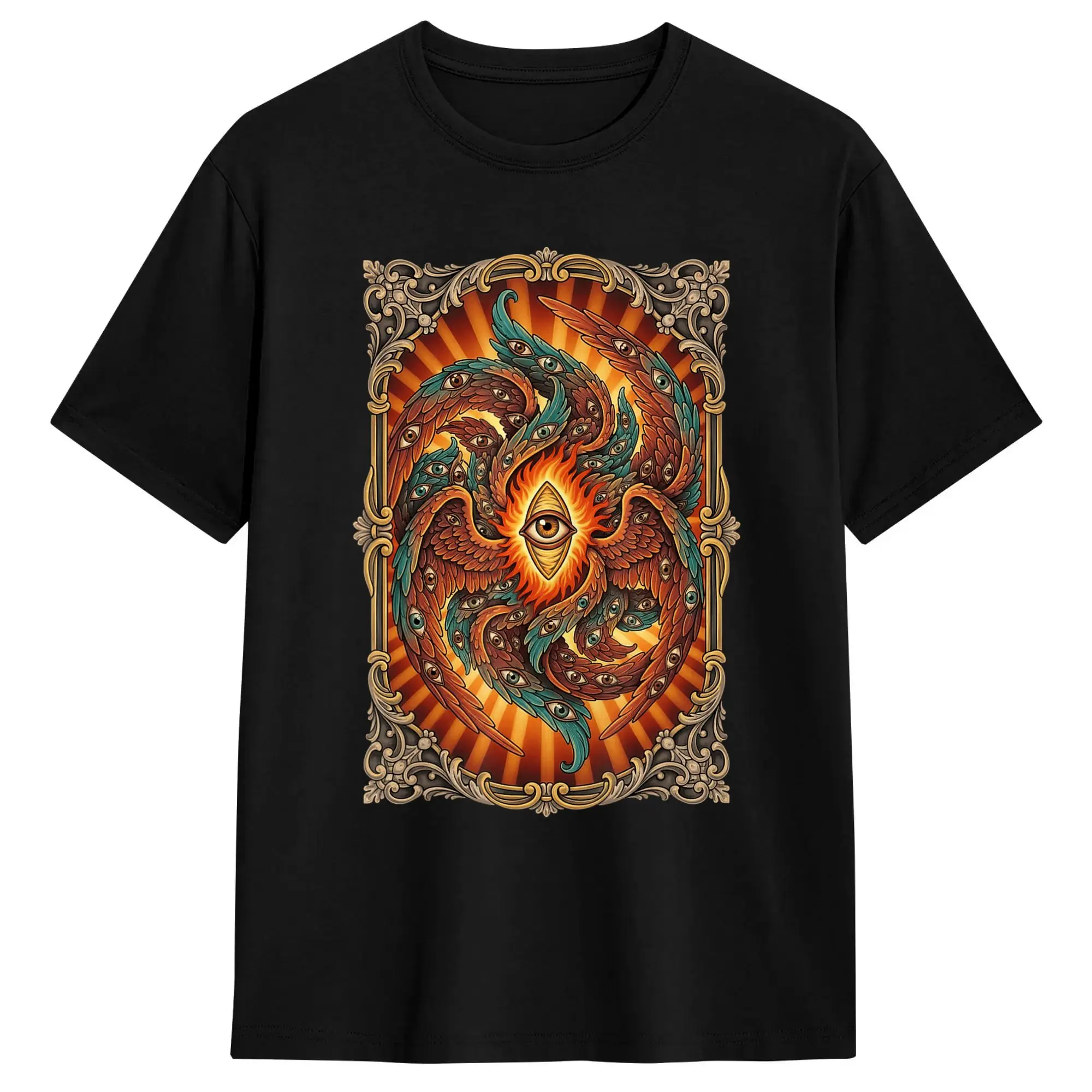 Men's Biblically Accurate Angel Seraphim Ornate Gothic T Shirt  100% Cotton Clothing Novelty Short Sleeve Round Neck Tee Shirt