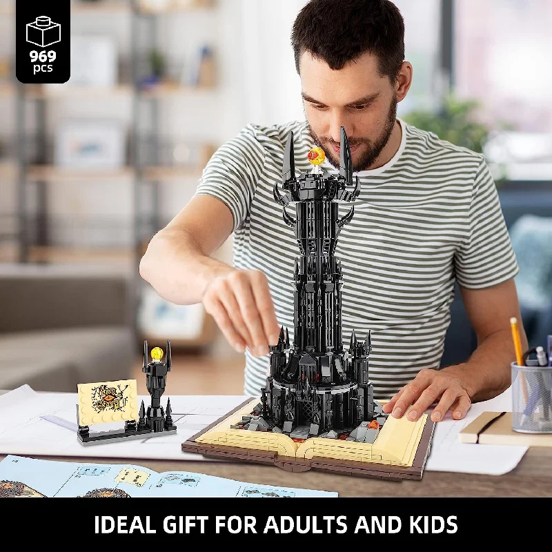 Magic Castle Movie Building Blocks para crianças e adultos, modelo de torre escura, cidade, MOC, tijolos criativos do palácio, brinquedos como presentes, 969PCs