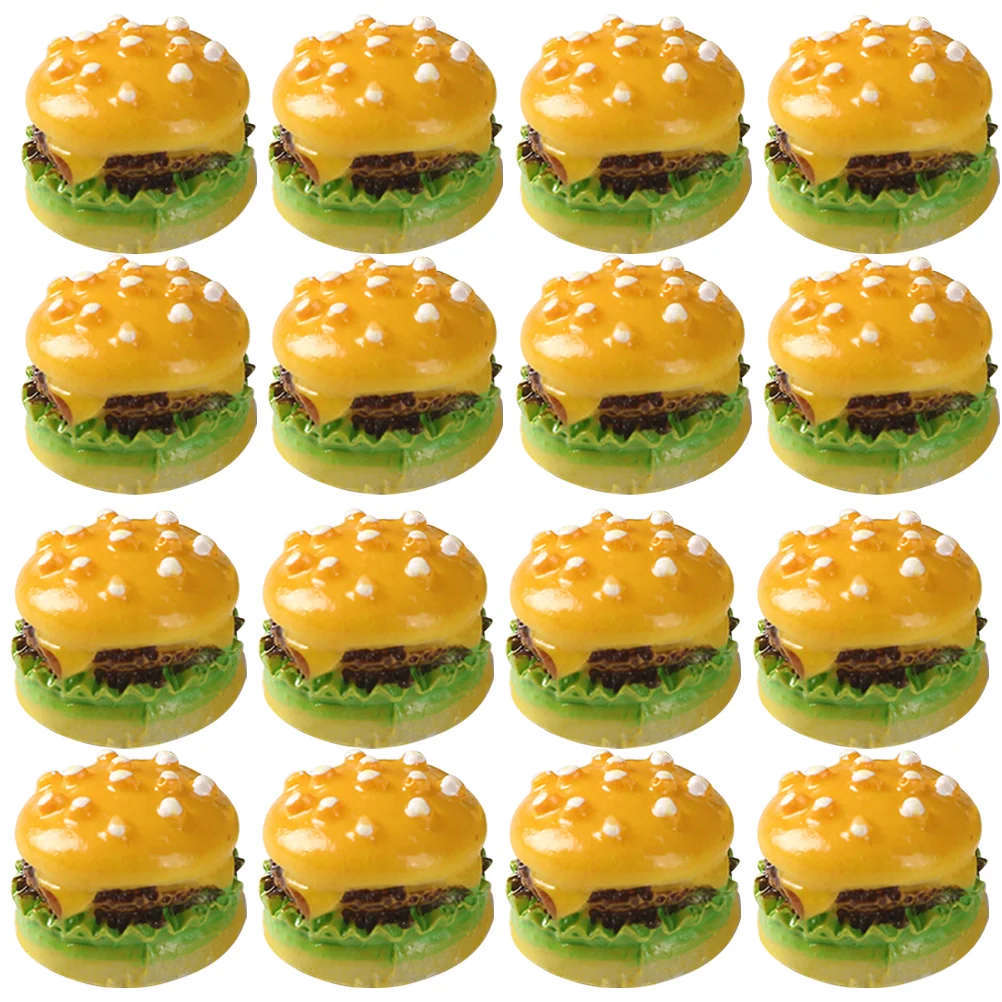 30 Pcs Simulation Burger Fake Models Photography Props Burgers Party Decorations Artificial Food