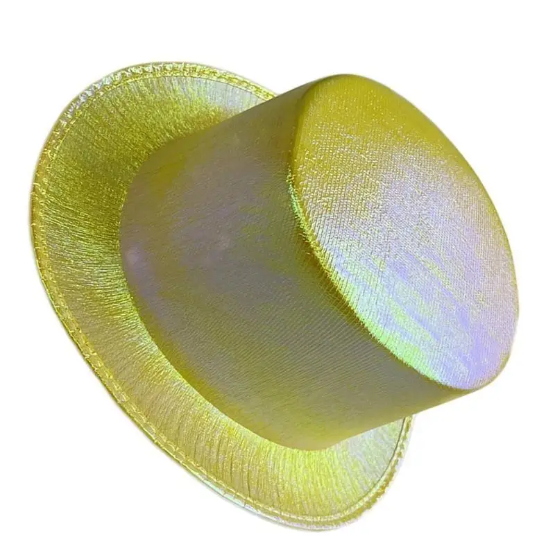 

652F Cosplay Fedora Cap Flat Top Hat Adult Unisex Magician Hat Masquerade Costume Cap