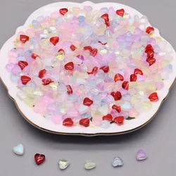 8mm 30/60pcs Love Heart Crystal Glass Beads For Jewelry Making DIY Necklace Handmade Craft Czech Glass Loose Spacer Beads