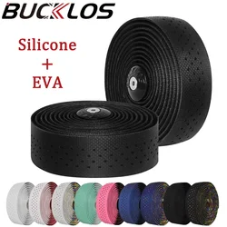 BUCKLOS Road Bike Handlebar Tape Silicone Bar Tape Comfortable Durable Bicycle Handlebar Strap PU Soft Speed Cycling Bar Wrapper