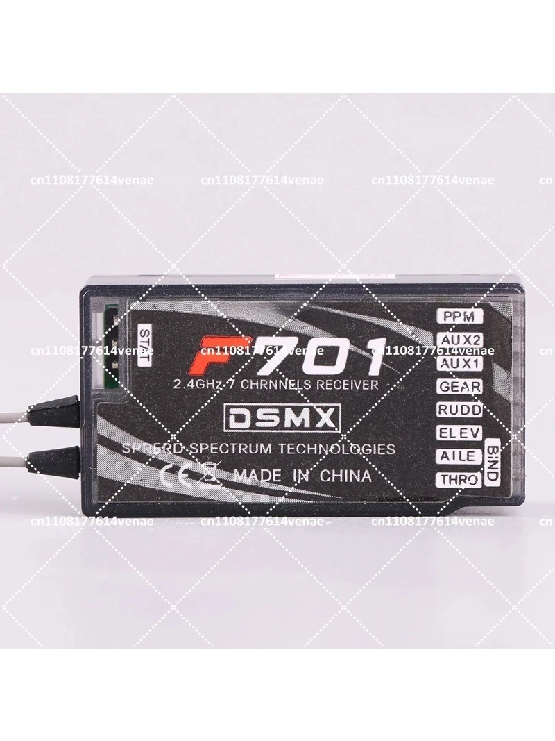 2.4G 7CH RC Receiver for DSM2 DSMX Transmitters, Compatible with DX6I DX7 DX9 Remote Control System