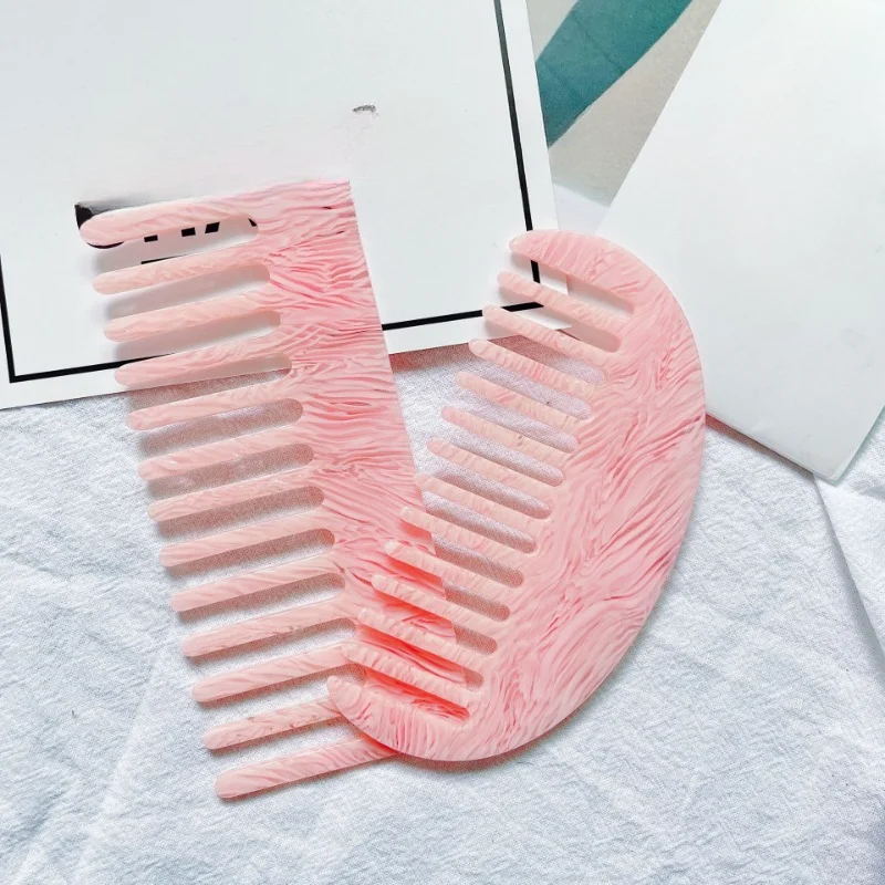 

Cute Hair Comb Marble Pattern Big Wide Tooth Comb Simple Barber Accessories Hairdressing Hairbrush Female Anti-static Combs