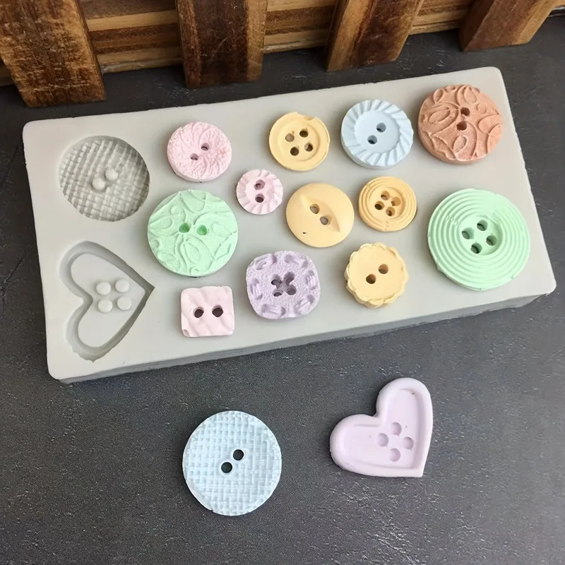 Buttons Shape Silicone Mold Silicone Mold For Soap And Candle Decoration Tools