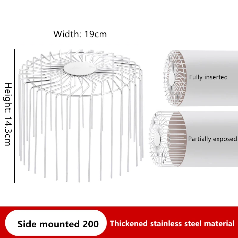 واقي مزراب من الفولاذ المقاوم للصدأ - غطاء شبكي مضاد للانسداد للسقف والشرفة وصرف الحديقة، سهل التركيب #6
